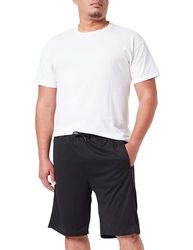 Koton Heren slogan bedrukte pocket detail trekkoord sport shorts, 999 (zwart), XL