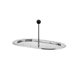 ALESSI Decorative Small Tray bandeja de aço inoxidável, prata, 1 cm