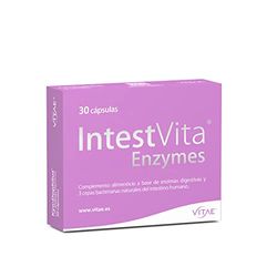 Vitae IntestVita Enzymes 30 cápsulas | Enzimas Digestivas y Probióticos | Combatir problemas digestivos | Acidez | Malas Digestiones | Gases | Cuidado y Salud Digestiva