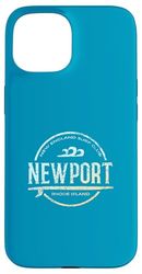 Newport Rhode Island - Newport RI Vintage Surf Custodia per iPhone 15
