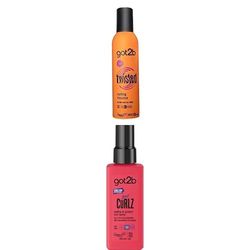 Bundle of got2b Twisted Curling Hair Mousse, 250 ml + got2b gotcurlz Define & Protect Curl Spray perfectly defines your curls and protects them against frizz up to 24 h.