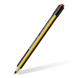 Staedtler Noris Digitale Jumbo 180J 22. EMR Stylus met Zachte Digitale Gum, Stylus voor Digitaal Schrijven en Tekenen Op EMR-Touchscreens, 4.096 Drukniveaus, Fijn 0.7 mm Punt, Zwart/Geel, 1 Stuk