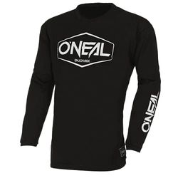 O'NEAL | Maillot Motocross Manches Longues | MX Enduro | Protection du coude rembourrée, Coupe Ergonomique, Respirable | Maillot en Coton élémentaire Hexx V.22 | Adulte | Noir Blanc | Taille M