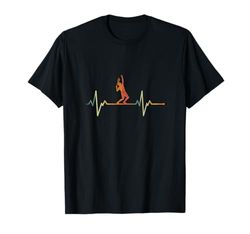 Vintage Giocatore Di Tennis Regalo Battito Cardiaco Tennis Maglietta
