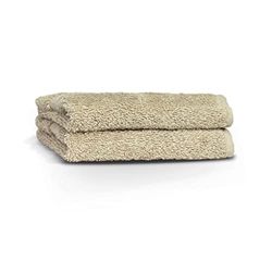 The Linen Yard Loft 2 Pack Face Cloths, Cotton, Oatmeal, 30 x 30cm