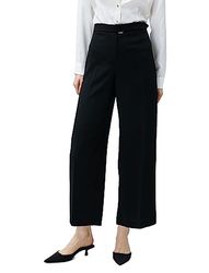 Koton Dames Wide Leg Classic Broeken Riem Detail Pants, zwart (999), 42