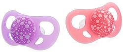 Twistshake Embalagem de 2 chupetas para bebés ortodônticos de silicone, a partir dos 6 meses, sem BPA, pastel Light Pink/Lavendel, rosa/roxo, TWS-78088