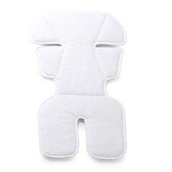Italbaby 050.0030 Universeel zitkussen voor kinderwagen, omkeerbaar, met badstof Bianco