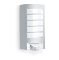 Steinel Lampada da Esterno L 12 S, Illuminazione esterna da Parete con sensore 180°, Ingresso casa, E27, Aluminium