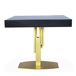 Menzzo Mealane Table, Bois,Metal, Noir, L180 x P90 x H76 cm