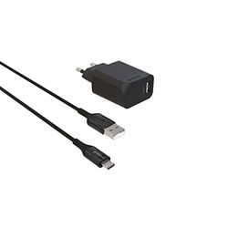 GREEN_E Netlader 2,4 A zwart met micro-USB naar USB-kabel
