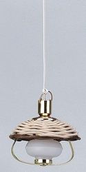 Kahlert Luce 10537 - Mini Doll Accessori - Lampada a Sospensione Lampada a Cherosene Intrecciato