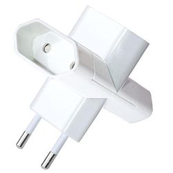 Silver Electronics - Adaptador bipolar 3 tomadas 4 mm plástico com proteção infantil