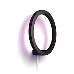 Philips Hue White and Color Ambiance Lampada da Parete LED Smart Sana, Luce Bianca o Colorata, Dimmerabile, 20W, Nero