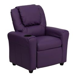 Flash Furniture Contemporain Beige en Vinyle Enfants inclinable avec Porte-gobelet et appuie-tête