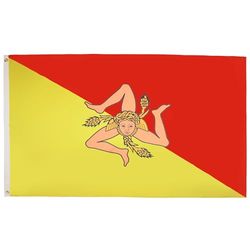 AZ FLAG Bandiera Sicilia 150x90cm - Bandiera SICILIANA - Italia 90 x 150 cm