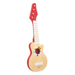 JANOD - Guitare Rock en Bois Confetti - Jouet d'Imitation et Éveil Musical - avec 4 Cordes en Plastique + 4 Cordes de Rechange - Dès 3 Ans, J07644