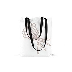 Bonamaison Printed Tote Bag, Reusable Grocery Bag, Shopping Bag, Machine Washable, Foldable, Canvas Cloth Bag with Black Handles, Size: 48x55 Cm