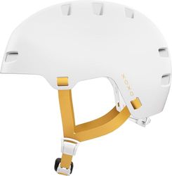 ABUS XOXO fietshelm - stadshelm in skaterlook - helm voor skateboard, fiets, step - met geoptimaliseerd kinstuk - voor tieners en volwassenen - maat S, wit