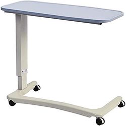 Nrs Healthcare Easylift Overbed/Over Chair Table Modern Blue N43577 Height Adjustable – Curved Wheelchair Base