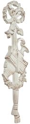 Biscottini - Friso de madera - L20xPR3,5xH72 cm - Decoración del hogar - Blanco envejecido - Decoraciones de pared de madera