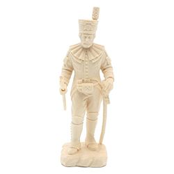 Dekohelden24 Ręcznie rzeźbione narzędzie Schneeberger w stanie naturalnym, wysokość z cokołem ok. 10 cm, S. Obersteiger Natur, 10 cm
