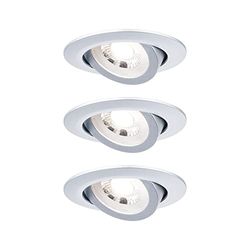 Paulmann LED Fisso 92986-Faretto Incasso a 3 Step, orientabile, 82 mm, 70°, 3 x 6 W, 3 x 550 lm, 230 V, 3000 K, Cromato, Rotondo, dimmerabile, in plastica, Cromo Opaco