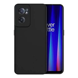 Hoes compatibel met OnePlus Nord CE 2 5G, ultradun TPU zacht frame, hoes, camerabescherming en schermbescherming, anti-vingerafdruk, volledige bescherming, stootvast, zachte telefoonhoes, zwart