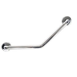 Kibath 461541 Maniglia di sicurezza Z in acciaio inox 304. con superficie liscia. Finitura cromata lucida e finiture per nascondere le viti, 6 punti di ancoraggio