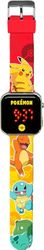 Kids Licensing Digitaal led-horloge voor kinderen met personages heeft tijd-, datum- en armbandfuncties, pokemon led horloge, pokemon led horloge