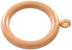 Bulk Hardware BH05950 plastica tende estensibile canna anelli con occhiello, diametro interno. 28 mm (1.1/4 inch) Diametro esterno. 40 mm (1.1/2 inch) – marrone chiaro, confezione da 25
