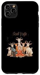 Carcasa para iPhone 11 Pro Max Divertida lección de yoga de cabra juntos