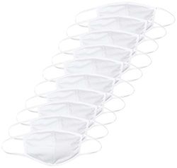 FM London Accessoires 10 Pack Herbruikbare Katoen Hoofdband, Wit, One Size