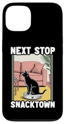 Next Stop Snacktown Cat Robot Vacuum Cleaner Cat Case for iPhone 13