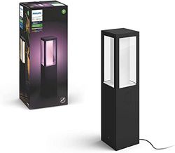 Philips Hue Impress Pedestal ou sobreparede exterior LED inteligente (baixa tensão, extensão) preto, luz branca e colorida, compatível com Amazon Alexa, Apple HomeKit e Google Assistant