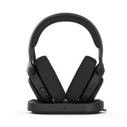 Fractal Design Scape Dark - Wireless PC Gaming Headset - Detachable Flip-to-Mute Microphone with Noise Cancellation - Battery Life Up to 40 Hours - Configurable Ambient Lighting - Black