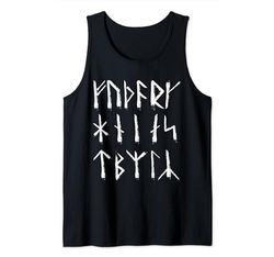 Futhark alfabeto rúnico vikingo mitología nórdica para él ella Camiseta sin Mangas