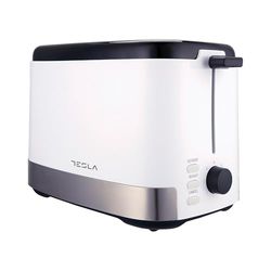 Tesla Tostadora TS300BWX, 800W, Funciones de Recalentar y Descongelar, 7 Velocidades, 2 Rebanadas, Blanco
