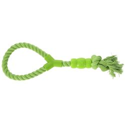 Dingo Hundleksak grön bomull gummi