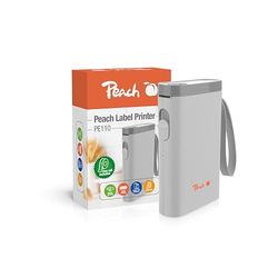 Peach etikettskrivare | vit| utrymmesbesparande och trådlös | skapa ordning överallt | PE110A-w