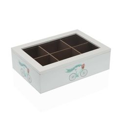Versa Boîte pour infusions vélo en Bois 17 x 7 x 24 cm