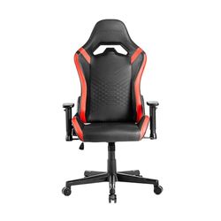 Mars Gaming MGC-PRO, Professionele Gaming Stoel, Ademende PU Leder Finish, 2D Armleuningen en 135° Reclining Rugleuning, Soft-Touch Lenden- en Cervicale Kussens, XL Wielen en Klasse 4 Gasveer, Rood