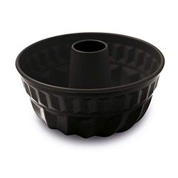 Guardini, Moule à pudding avec cône Ø 23 cm, Acier avec revêtement antiadhésif, Noir, Fabriqué en Italie, Ligne Gardenia