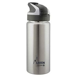 Laken Summit Bottiglia d'Acqua Doppia Parete Borraccia Termica e Isolante in Acciaio Inox con Tappo Sportivo 500ml Argento