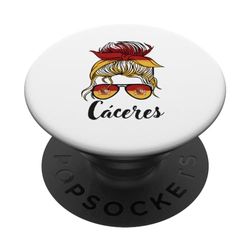 Cáceres Girl, Bandera España España PopSockets PopGrip Intercambiable