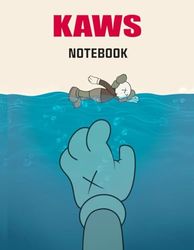 Graffiti Diving Kaws College Notebook: Street Art Inspired Ruled Notebook For Adults (8.5 x 11 in) Blank Lined Composition Book 120 Pages
