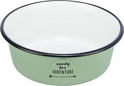 TRIXIE Ciotola smaltata/acciaio inossidabile, 1,9 l/Ø 21 cm, verde – 25213