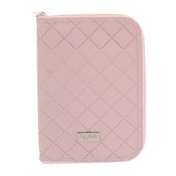 Rosy Fuentes Porte-documents pour bébé - Idéal pour ranger des documents importants - Design élégant avec fermeture éclair 0-rose poudré
