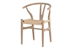 Adda Home Silla, Ratan/Haya, Natural/Gris, 50X56X79 CM