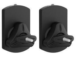 Velleman Soporte de pared universal para altavoces, placa de pared deslizante, capacidad de carga de 8 kg, rotación de 360°, inclinable 30° en todas las direcciones, 4 opciones de montaje, ABS, negro